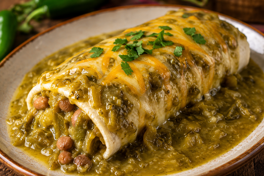 Classic New Mexico Bean Burritos with Chile Peeler Nation Freeze Dried Hatch Green Chile
