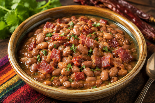Homemade Pinto Beans with Chile Peeler Nation Freeze Dried Hatch Green Chile