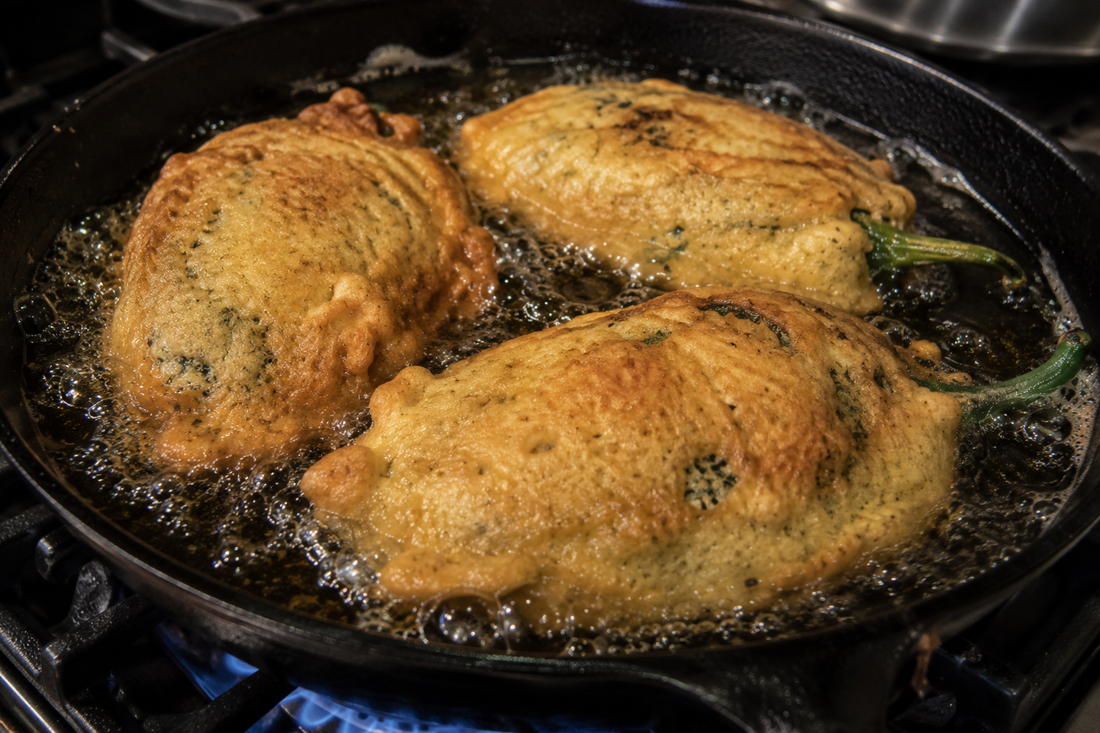 Classic Hatch Green Chile Rellenos with  Freeze Dried Hatch Green Chile