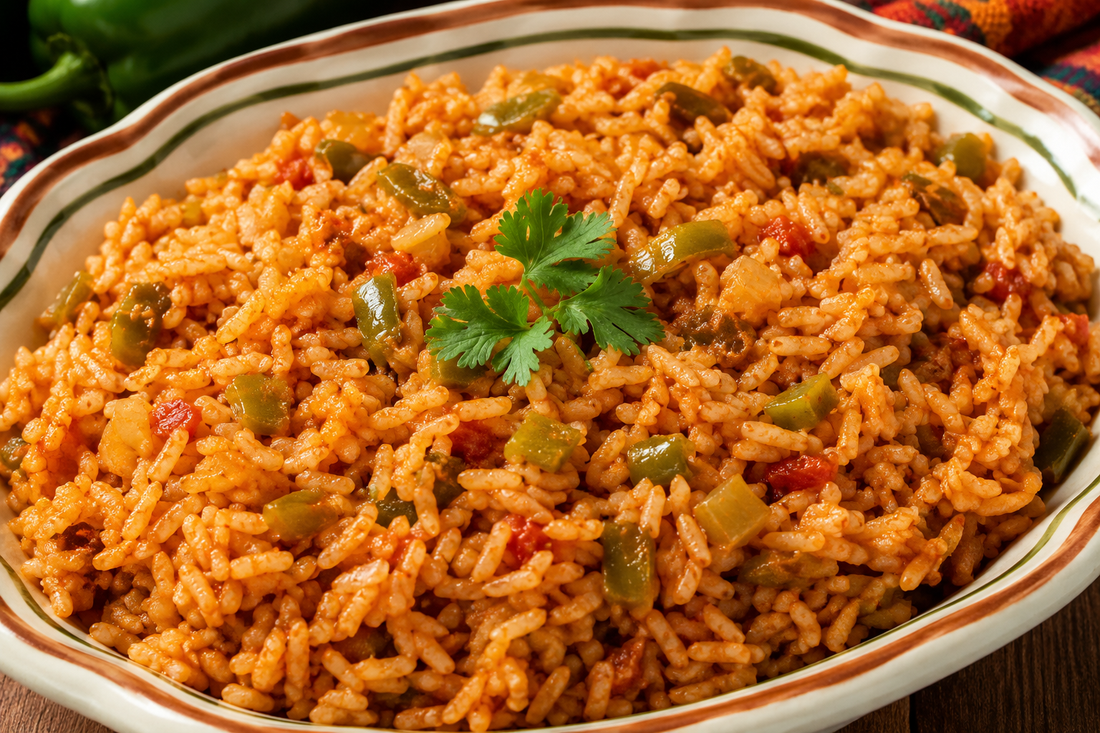 Homemade Spanish Rice with Chile Peeler Nation Freeze Dried Hatch Green Chile