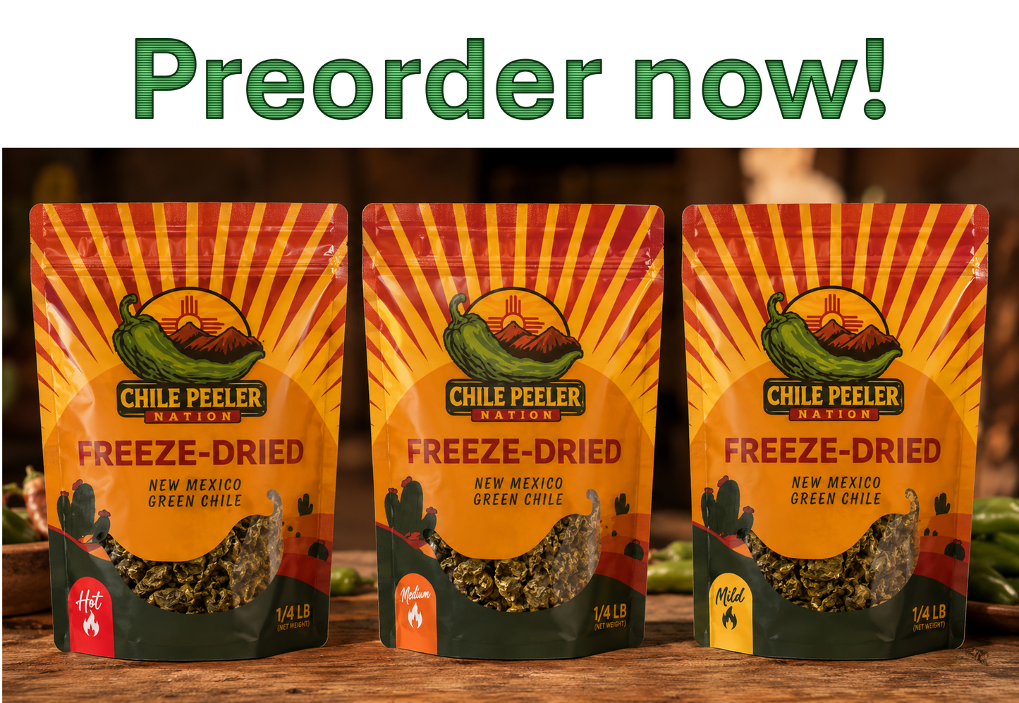 Freeze Dried New Mexico Green Chile - 0.5 oz - Chile Peeler Nation